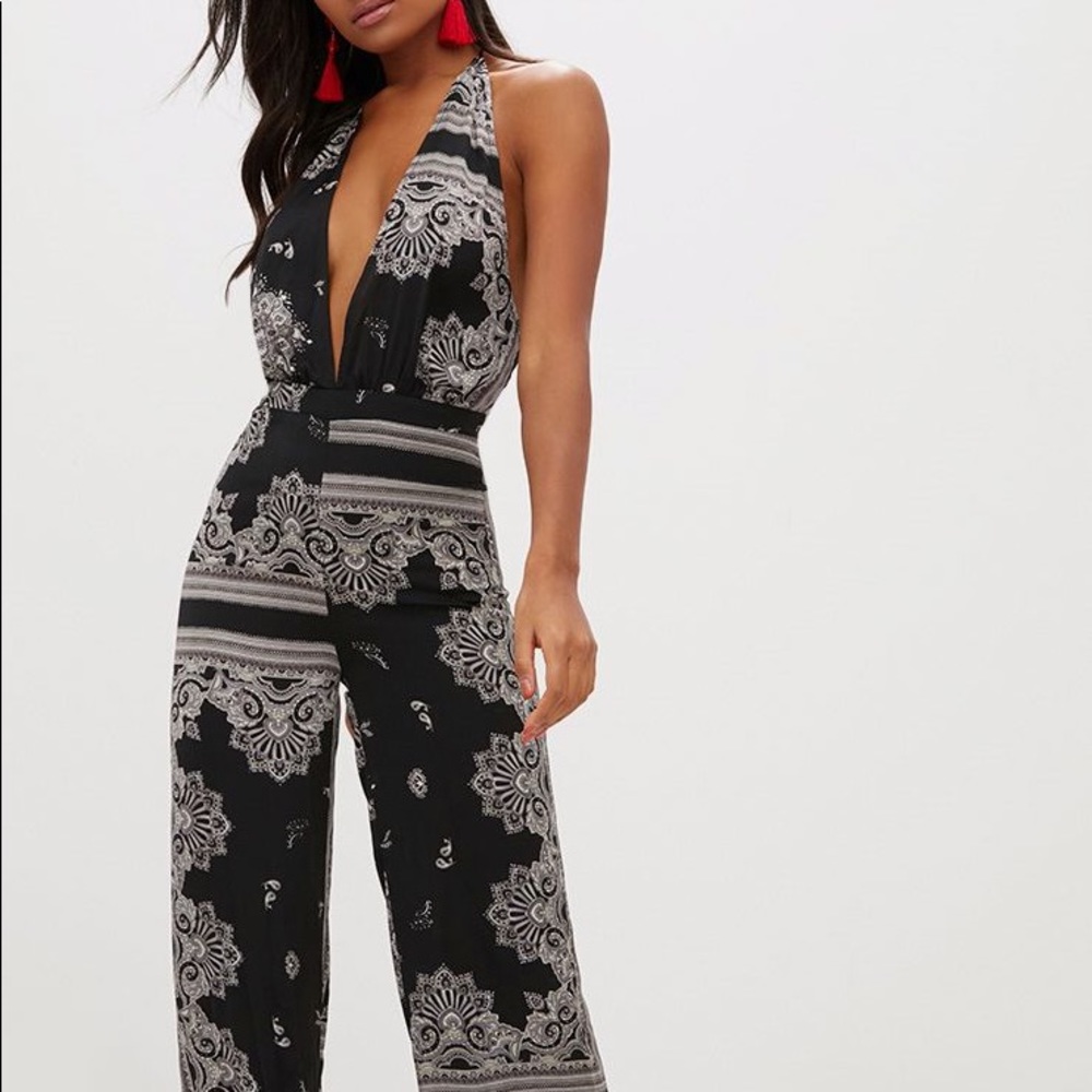 Paisley jumpsuit black & white